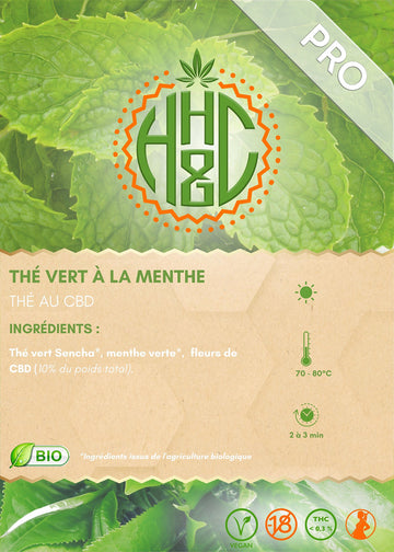 Thé Vert Menthe Bio / Vrac Pro - Happy Hemp & Co