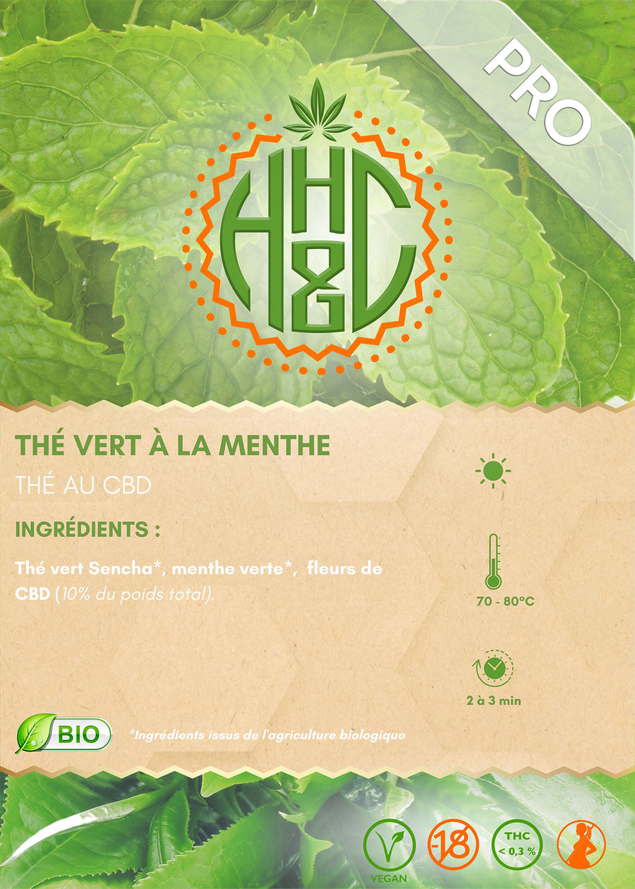 Thé Vert Menthe Bio / Pro - Happy Hemp & Co