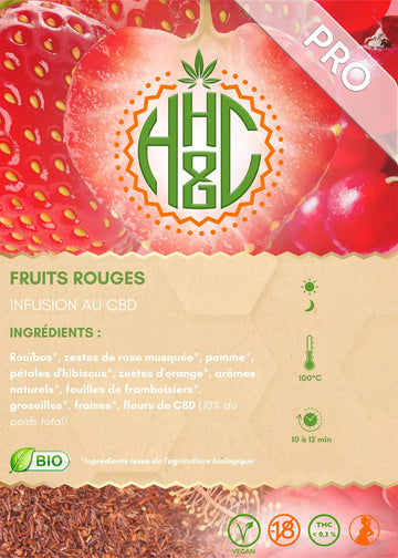 Infusion Fruits Rouges Bio / Pro - Happy Hemp & Co